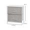 Flash Furniture White/Gray 2 Drawer End Table Storage Organizer WX-5L200-WH-GR-GG - alternate 5